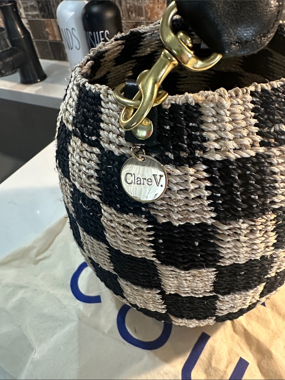 Clare V Checkered Pot de Miel Bag - Picture 7 of 7